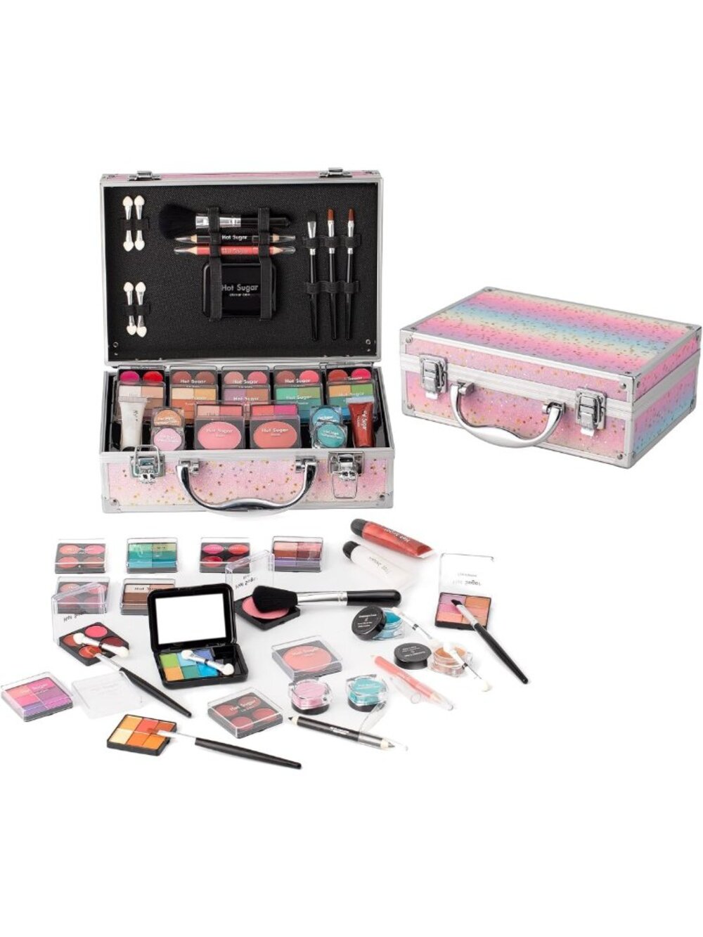 Vibrant Rainbow Makeup Kit for Teen Girls - Starter Cosmetics Set & Essentials